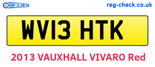 WV13HTK are the vehicle registration plates.