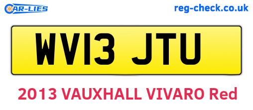 WV13JTU are the vehicle registration plates.