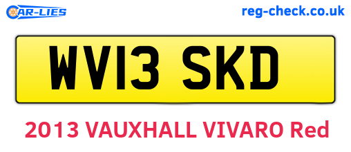 WV13SKD are the vehicle registration plates.