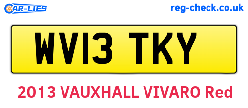WV13TKY are the vehicle registration plates.