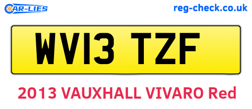 WV13TZF are the vehicle registration plates.