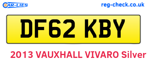 DF62KBY are the vehicle registration plates.