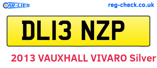 DL13NZP are the vehicle registration plates.