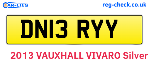 DN13RYY are the vehicle registration plates.