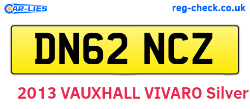 DN62NCZ are the vehicle registration plates.