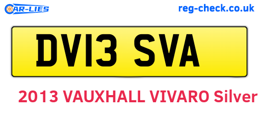 DV13SVA are the vehicle registration plates.
