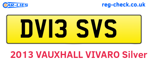 DV13SVS are the vehicle registration plates.