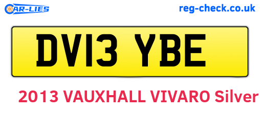 DV13YBE are the vehicle registration plates.