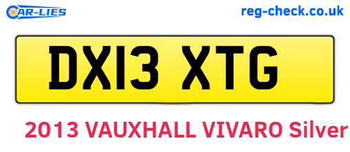 DX13XTG are the vehicle registration plates.