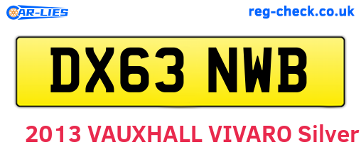 DX63NWB are the vehicle registration plates.