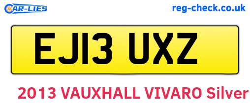 EJ13UXZ are the vehicle registration plates.