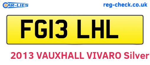 FG13LHL are the vehicle registration plates.