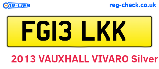 FG13LKK are the vehicle registration plates.
