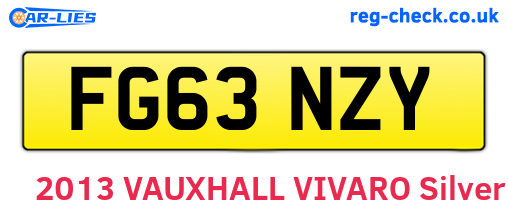 FG63NZY are the vehicle registration plates.