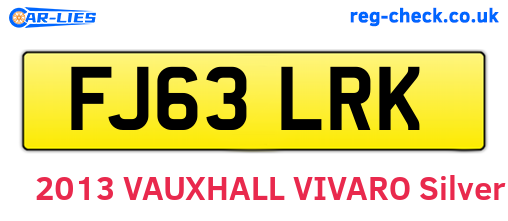 FJ63LRK are the vehicle registration plates.