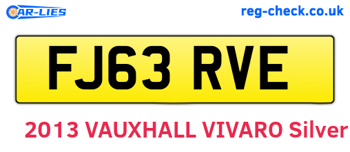 FJ63RVE are the vehicle registration plates.