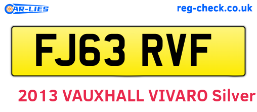 FJ63RVF are the vehicle registration plates.