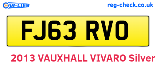 FJ63RVO are the vehicle registration plates.
