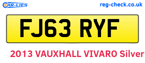 FJ63RYF are the vehicle registration plates.