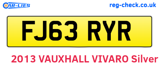 FJ63RYR are the vehicle registration plates.