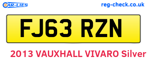 FJ63RZN are the vehicle registration plates.