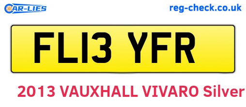 FL13YFR are the vehicle registration plates.