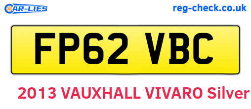 FP62VBC are the vehicle registration plates.