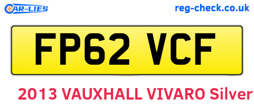 FP62VCF are the vehicle registration plates.