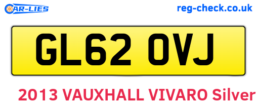 GL62OVJ are the vehicle registration plates.