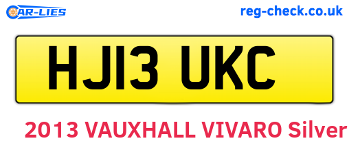 HJ13UKC are the vehicle registration plates.