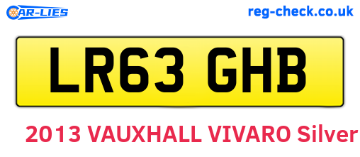 LR63GHB are the vehicle registration plates.