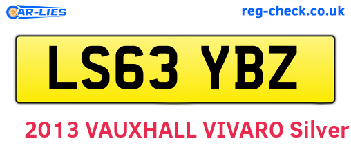 LS63YBZ are the vehicle registration plates.