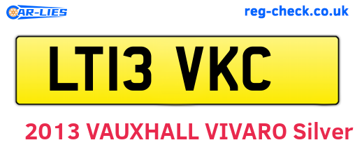 LT13VKC are the vehicle registration plates.
