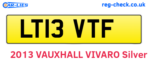 LT13VTF are the vehicle registration plates.