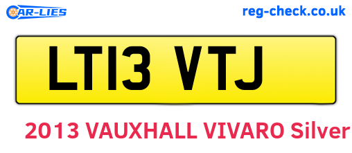 LT13VTJ are the vehicle registration plates.