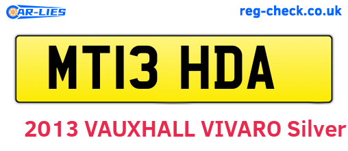 MT13HDA are the vehicle registration plates.