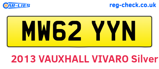 MW62YYN are the vehicle registration plates.