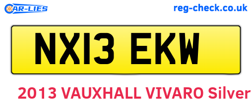 NX13EKW are the vehicle registration plates.