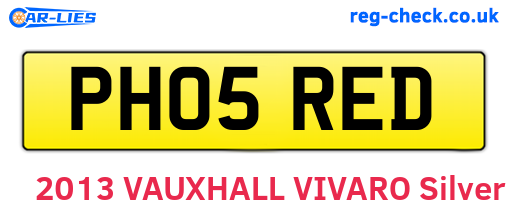 PH05RED are the vehicle registration plates.