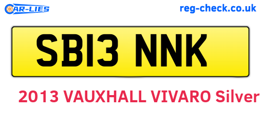SB13NNK are the vehicle registration plates.