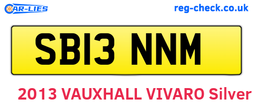 SB13NNM are the vehicle registration plates.