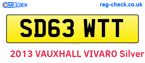 SD63WTT are the vehicle registration plates.