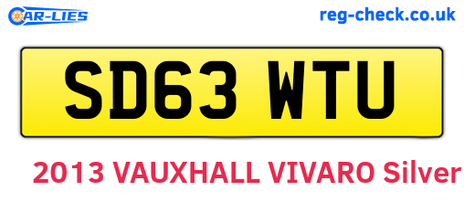 SD63WTU are the vehicle registration plates.