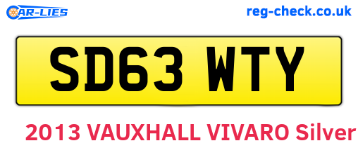 SD63WTY are the vehicle registration plates.