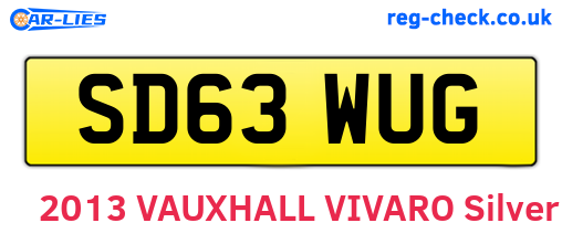 SD63WUG are the vehicle registration plates.