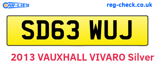 SD63WUJ are the vehicle registration plates.