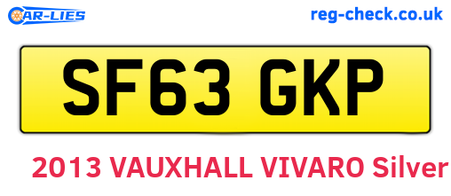 SF63GKP are the vehicle registration plates.