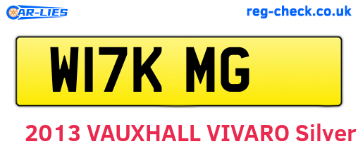 W17KMG are the vehicle registration plates.