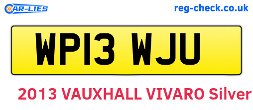WP13WJU are the vehicle registration plates.