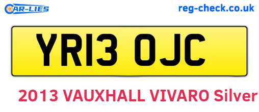 YR13OJC are the vehicle registration plates.